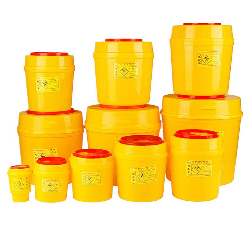 Large wholesale disposable medical tool box yellow plastic sharp barrel round needle box waste trash can Large wholesale disposable medical tool box yellow plastic sharp barrel round needle box waste trash can