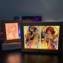 网红亚克力砖展示框动漫周边带灯相框灯光画系列摆件创意礼物批发