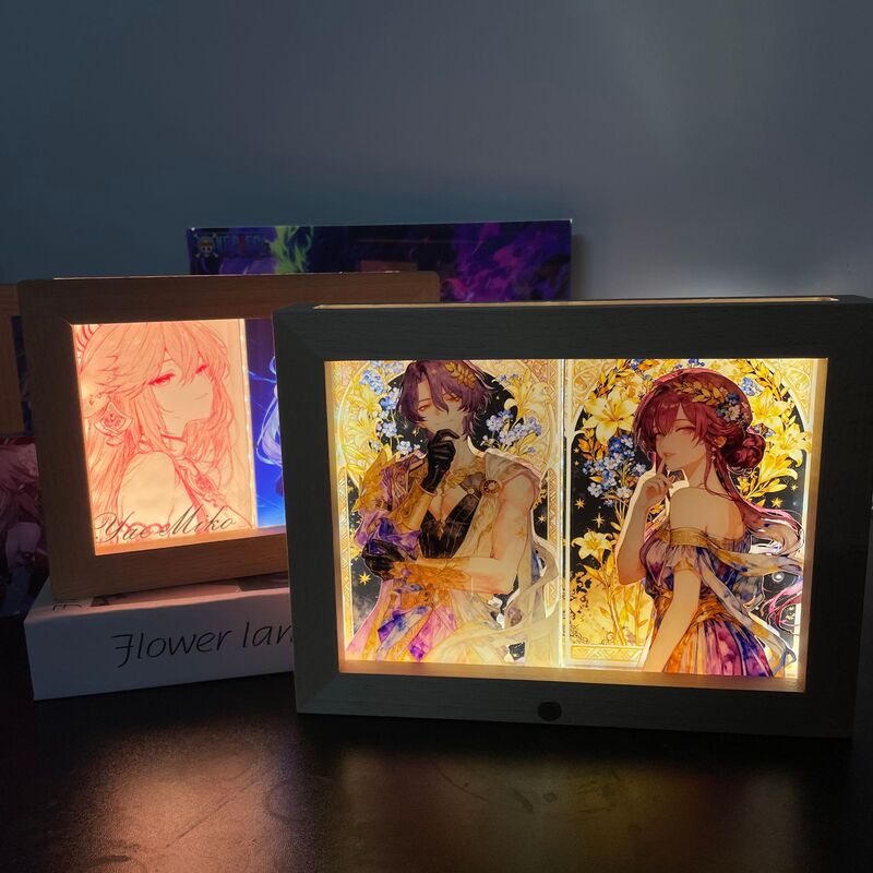 Trendy Acrylic Brick Display Frame Anime Merchandise Light-Up Photo Frame Light Painting Series Decorative Items Creative Gifts Wholesale Trendy Acrylic Brick Display Frame Anime Merchandise Light-Up Photo Frame Light Painting Series Decorative Items Creative Gifts Wholesale
