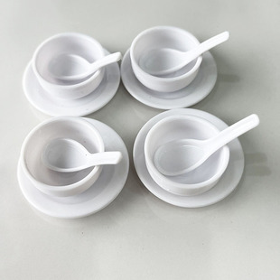 3.5cm Artificial Mini Dish Spoon Model Miniature Food Toy Kidsren's Play House DIY Toy Plastic Accessories