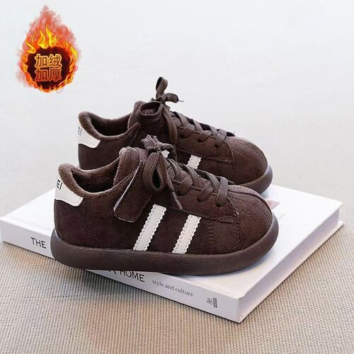 Children's Sports Shoes 2025 New Autumn/Winter Model Girls' Double Cotton Shoes Winter Fleece Boys' Shoes Baby Little Kids Shoes