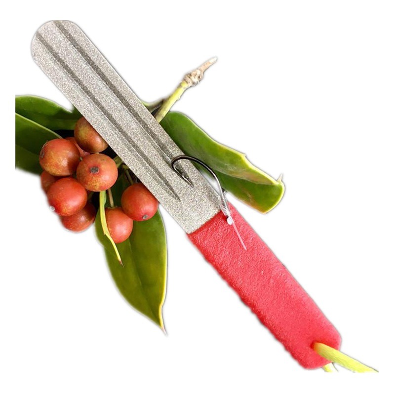 Disponible en stock Gancho de molienda de diamante Gancho de molienda de piedra Cebo de carretera Gancho de molienda de pesca en el mar Lima de doble cara de piedra de molienda de piedra