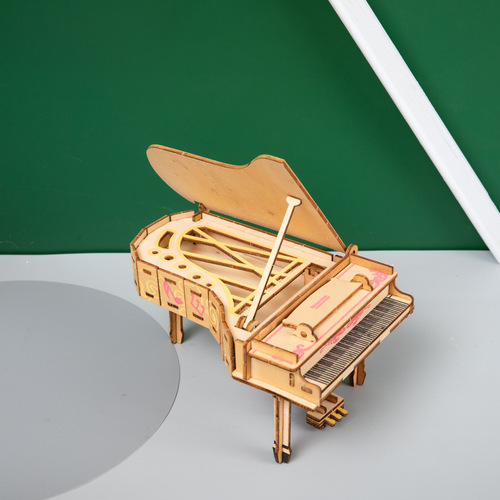 Cross-border stall hot-selling 3D three-dimensional puzzle hand-made wooden assembly model windmill educational diy toys