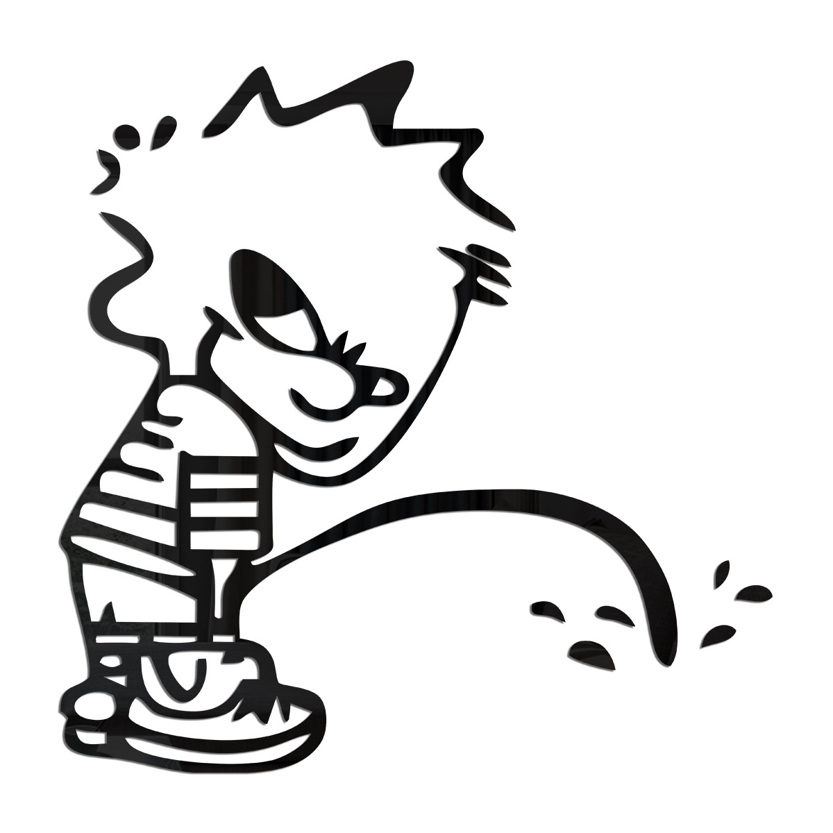 JMY3908 creativo transfronteriza pegatinas de decoración de inodoro tridimensional 1mm acrílico pegatinas de pared diseño de la pared del inodoro