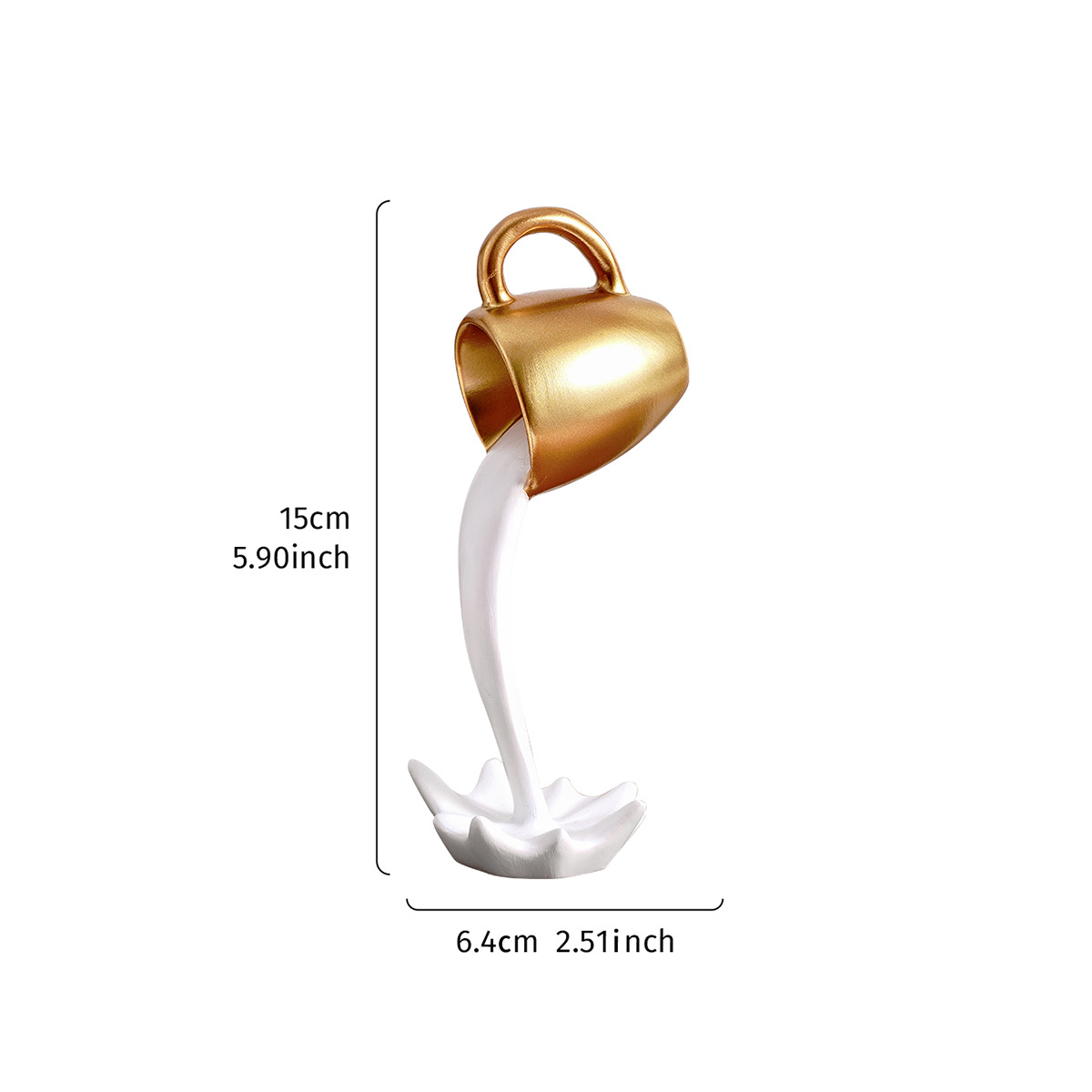 실키 커피 컵 골드 컵 화이트