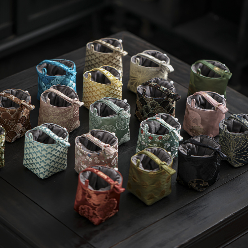 Tea Cup Storage Bag, Tea Set Accessories, Master Cup Bag, Travel Portable, Jewelry, Thickeneded Fabric Tea Bag