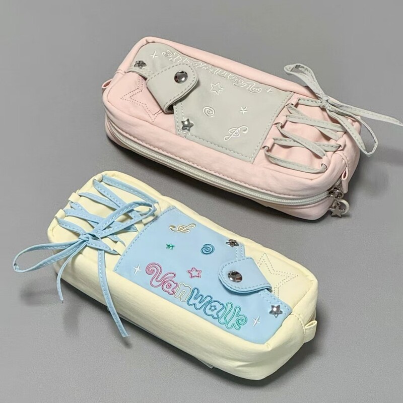 巾着痛バッグ鉛筆バッグイン小型多機能文具箱高価値学生鉛筆バッグドーパミン収納袋|undefined