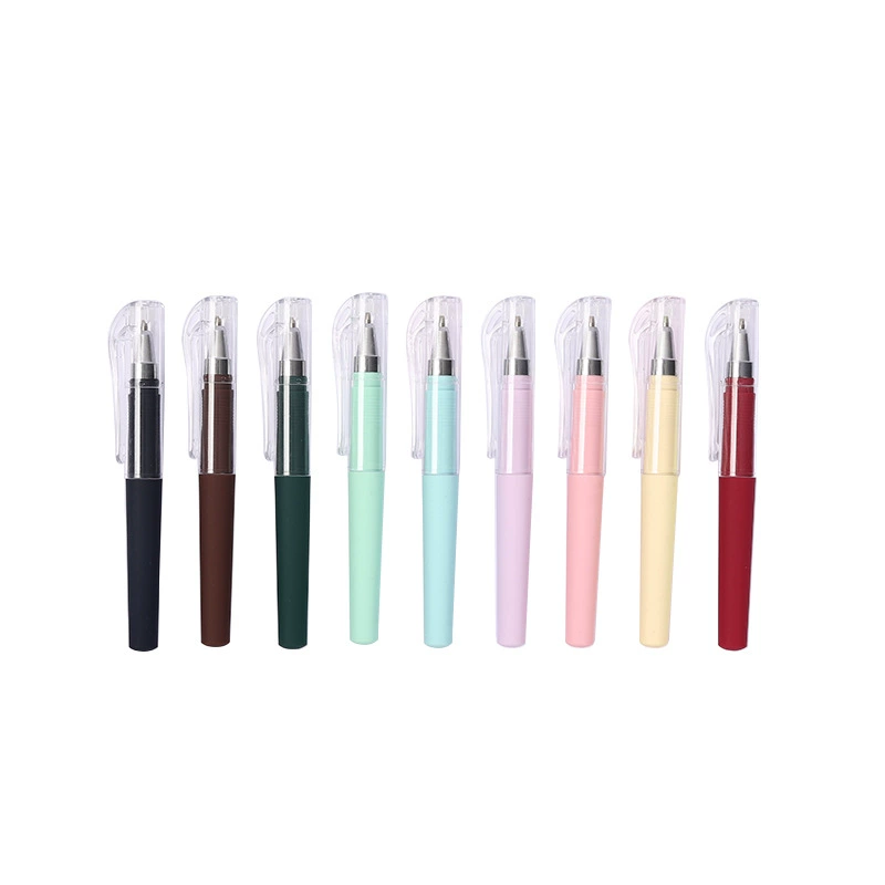 Simple teaching rollerball pen for elementary school students, short handheld contract pen, small stationery