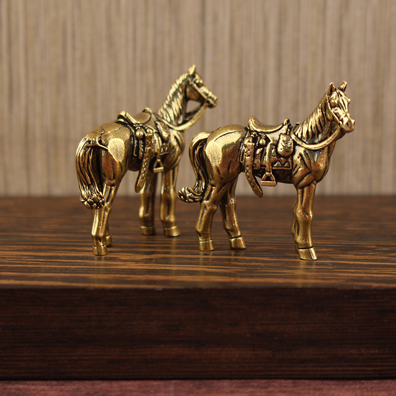 Brass Leading the Way Small Horse Study Desktop Ornament Brass Ornament Leading the Way Small Copper Ornament Small Ornament