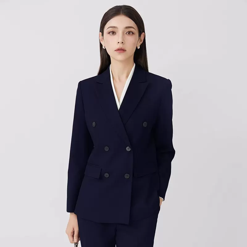 职业套装女正装气质高端六扣西装外套女商务4s面试工作服女秋冬