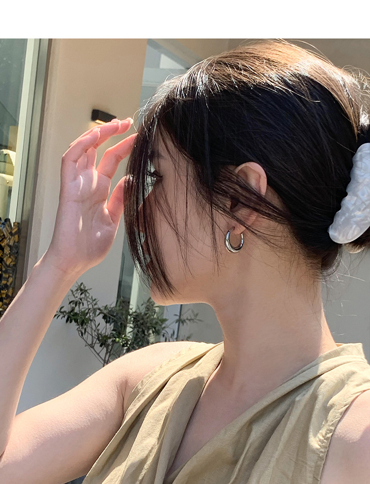 Women's Gender 1 Pair Vintage Style Simple Style Solid Color Plating Copper Hoop Earrings