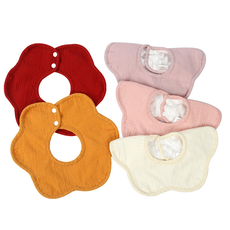 Protective children's cotton gauze eating bib