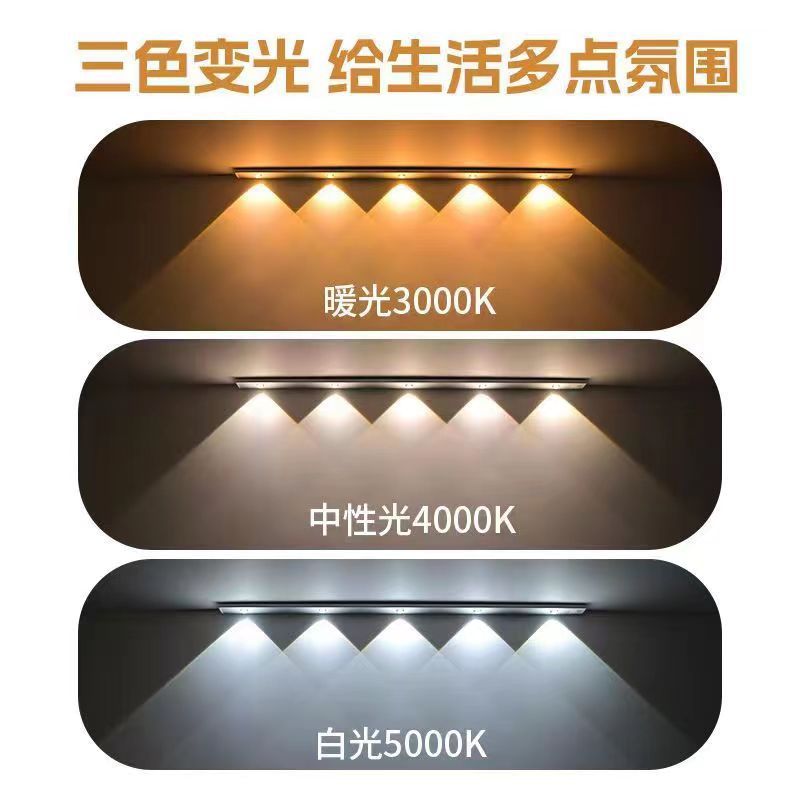 Transfronterizo dedicado ultrafino inteligente LED inducción del cuerpo humano ojo de gato luz de carga Luz DE LA Colina con el Gabinete del vino Armario armario Luz