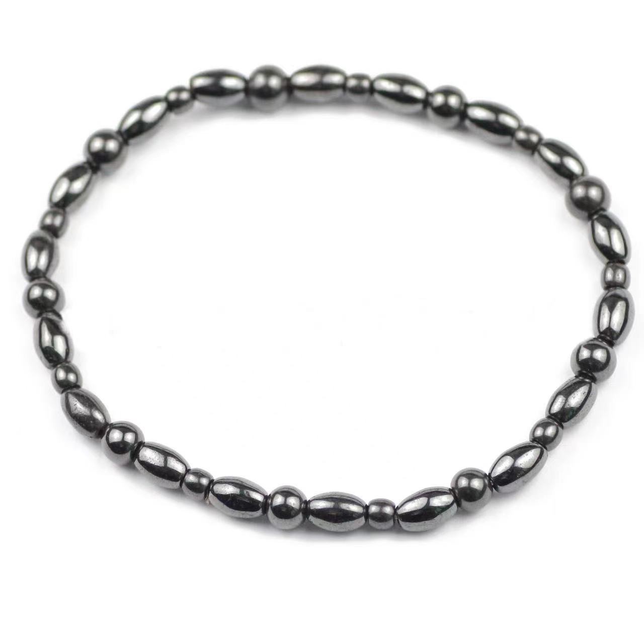 Yanni European and American Bracelets Magnet Yoga Beaded Elastic Cross-Border Hot Selling Women's Anklets Men's Black Gallstone Jewelry