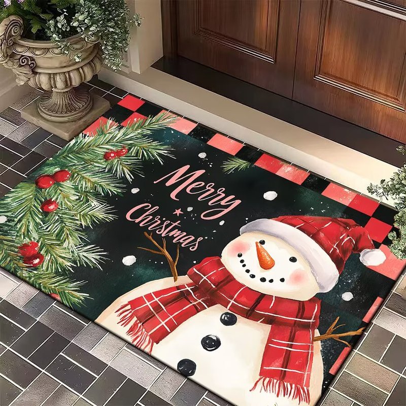クロスボーダーアマゾンクリスマスフロアマットカスタムメイド玄関ドアフロアマット吸水性滑り止めクリスマスカーペット卸売|undefined