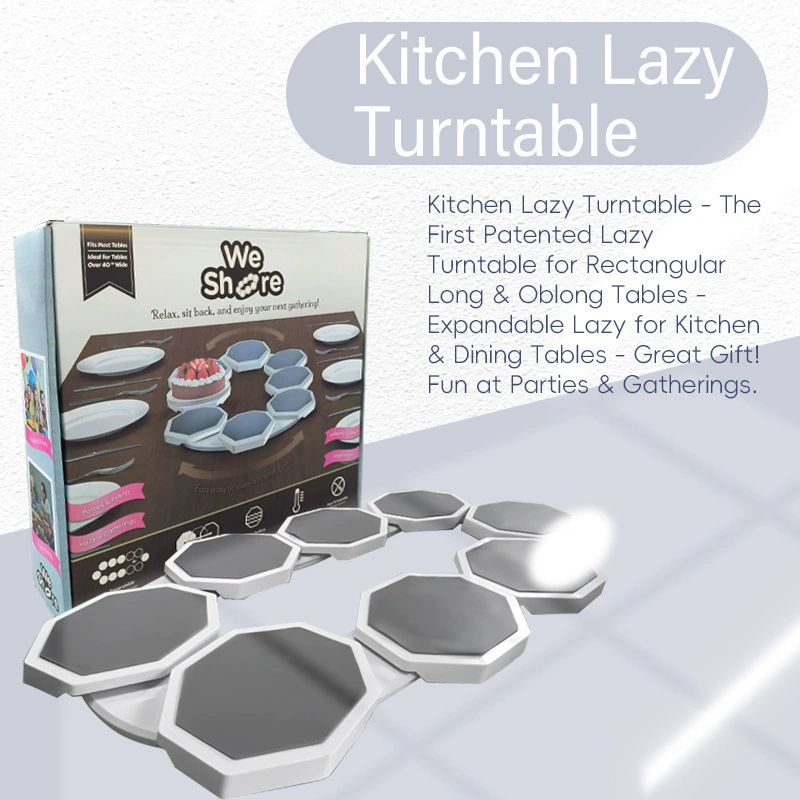 Трансграничный столовый поворотный стол we share пластиковый шитый DIY обеденный стол вращающийся поворотный стол тарелка с 9 базами