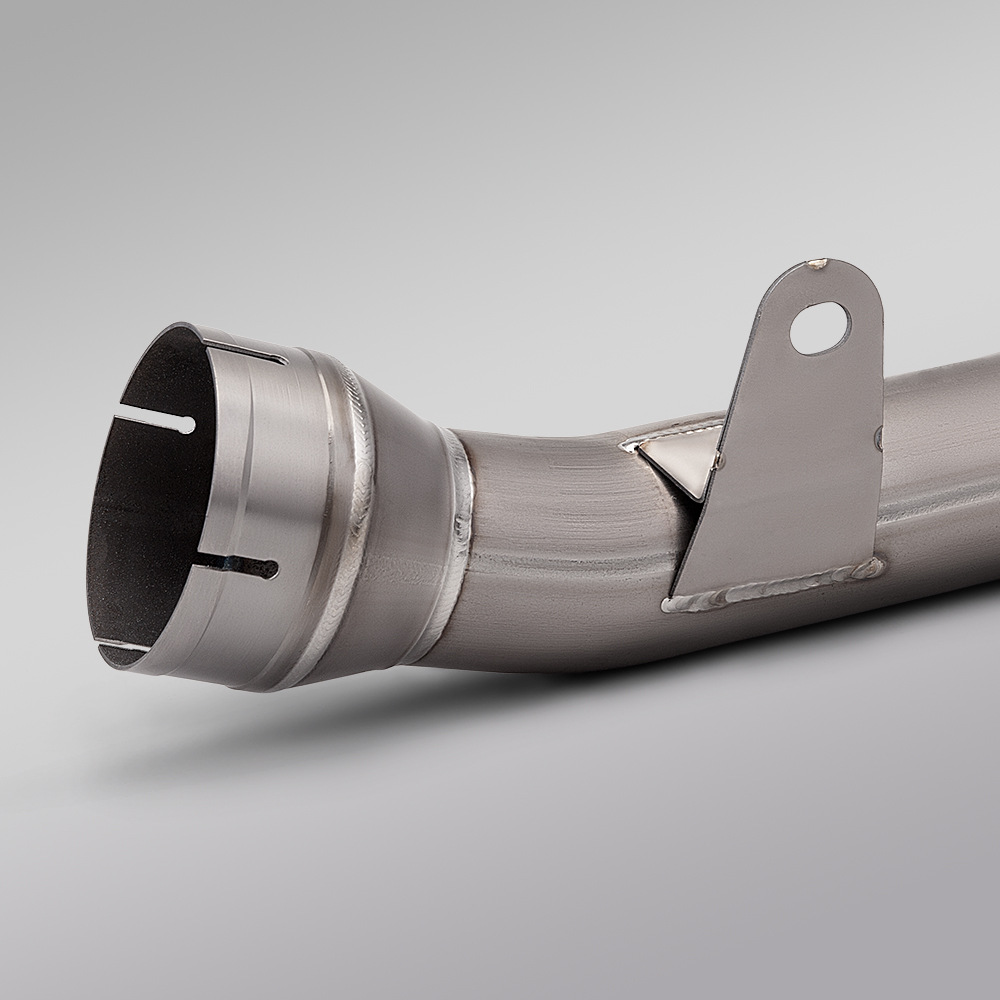 Motorcycle Exhaust Pipe Modification Zx10R Titanium Alloy Middle Section Connects to Original Rear Section 2021-2024