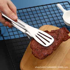 不鏽鋼食品夾子三線精巧食物夾餐廳烘焙麵包夾多功能烤肉夾牛排夾