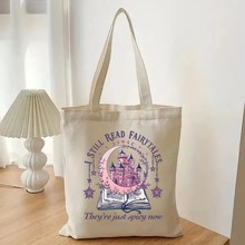 跨境外贸动漫女生可爱印花帆布包原宿单肩包时尚Y2K手提包购物袋