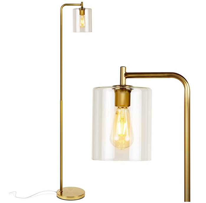 Amazon Explosion Models Bedroom Living Room Courtyard Farmhouse Study Aisle Wrought Iron Metal Glass Floor Lamp