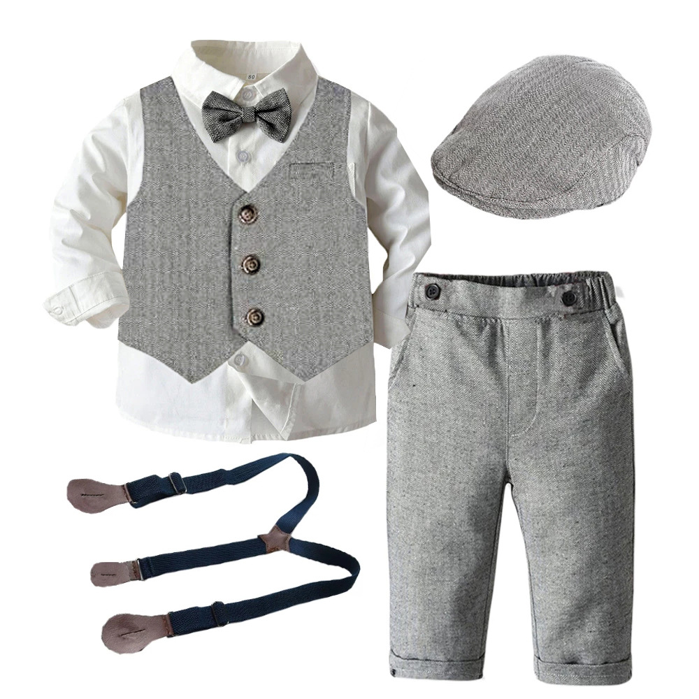 Cross-border boy gentleman suit autumn n...