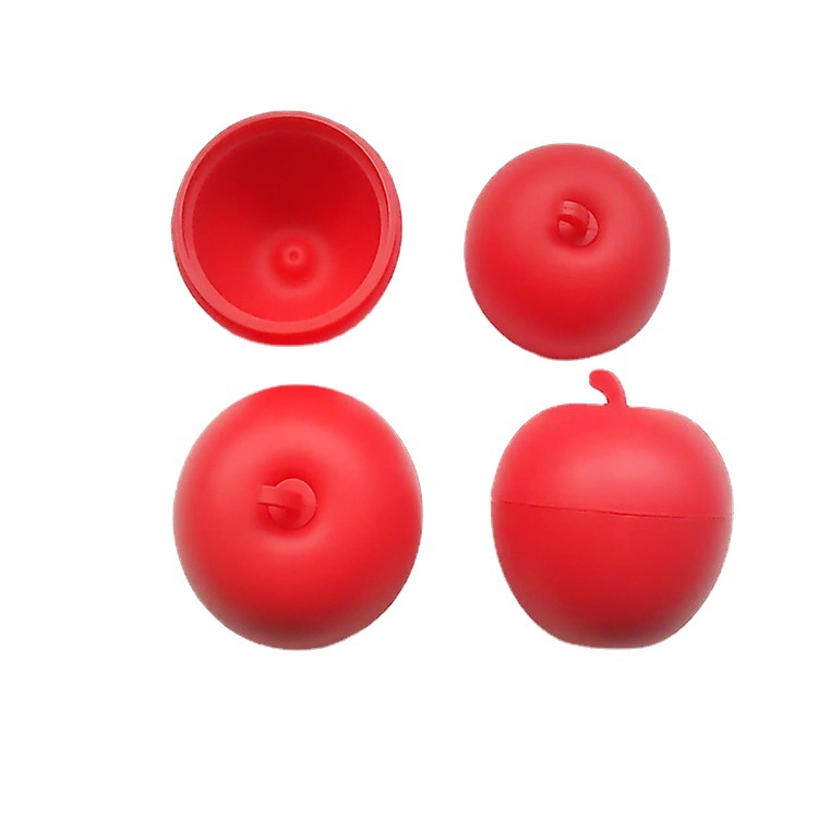 新款硅胶冰球 硅胶食品级苹果造型冰球模 苹果形单孔冰球 厨具