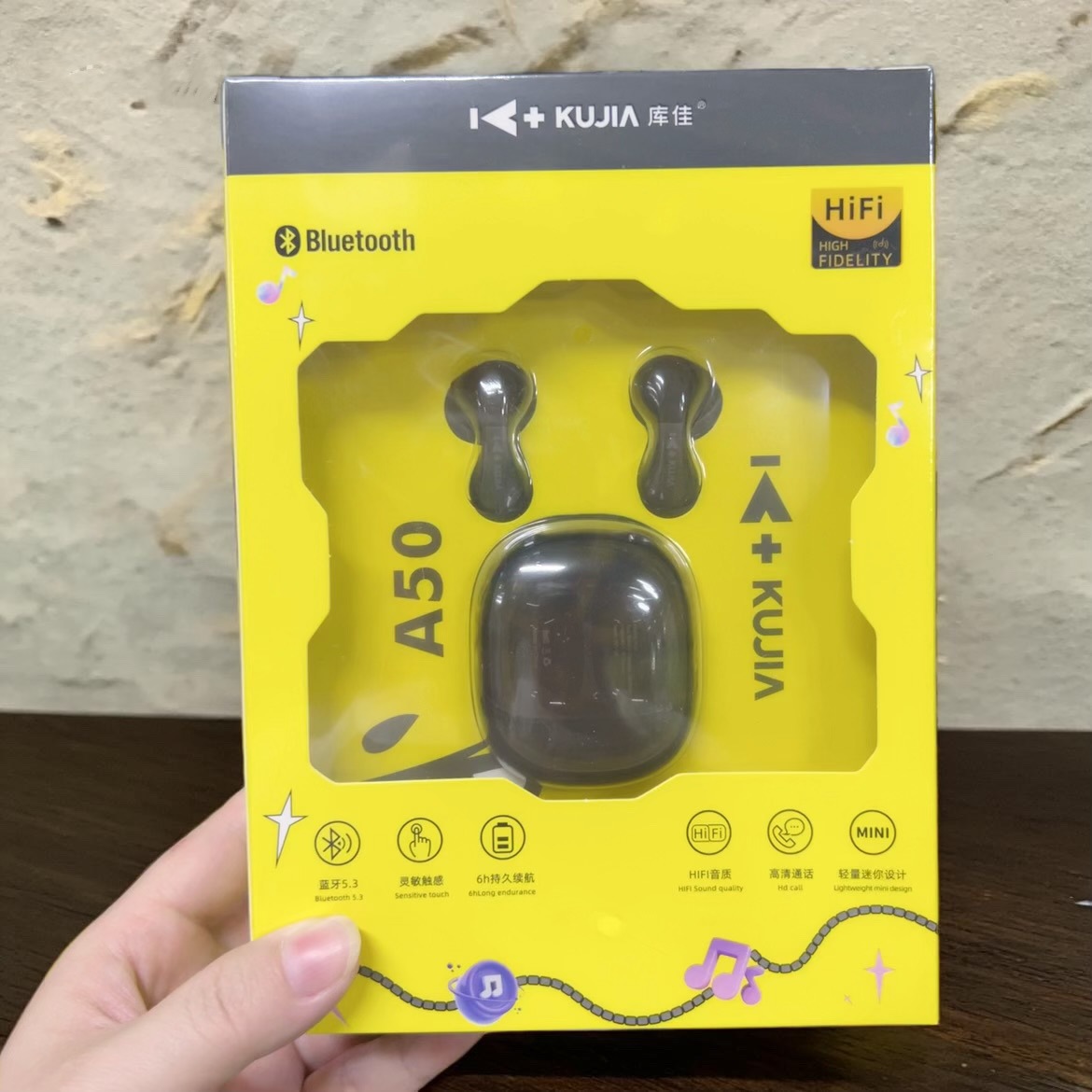 Kujia's new non-in-ear Bluetooth headset A50 for Apple Huawei Xiaomi sports wireless high-end sound quality