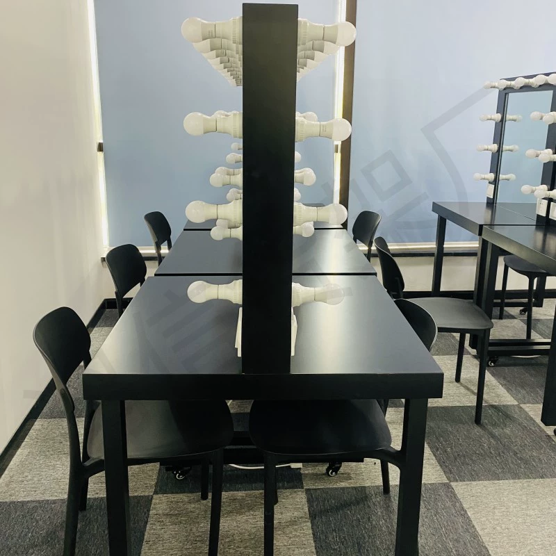 7YX с лампой Двусторонний лакированный стол для макияжа с роликовой двухсторонний лакированный стол для макияжа Стол для макияжа