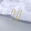 Chain, small design asymmetrical earrings, 2022 collection, European style, simple and elegant design, trend of season