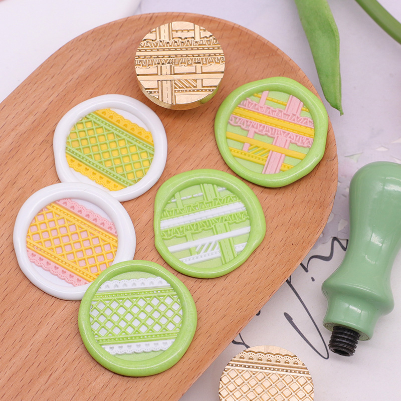 Color europeo fuego pintura sello cabeza de cobre cabeza colorido mundo sello cabeza caramelo serie DIY hecho a mano sobre cera sello