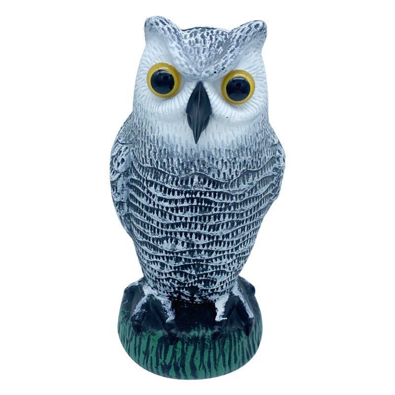 Nuevo disuasor de aves y ratones de plástico con forma de búho para jardín, adorno artesanal para exteriores.