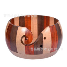 日式木质圆形毛线碗现货毛线收纳木碗毛线木碗 手工木质毛线木碗