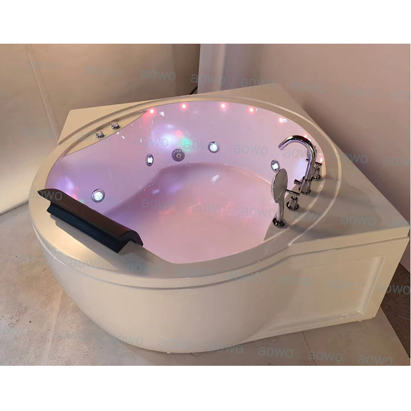 Foshan fábrica doble bañera acrílico 1,55 surf masaje burbuja baño color luz temperatura constante pareja bañera grande