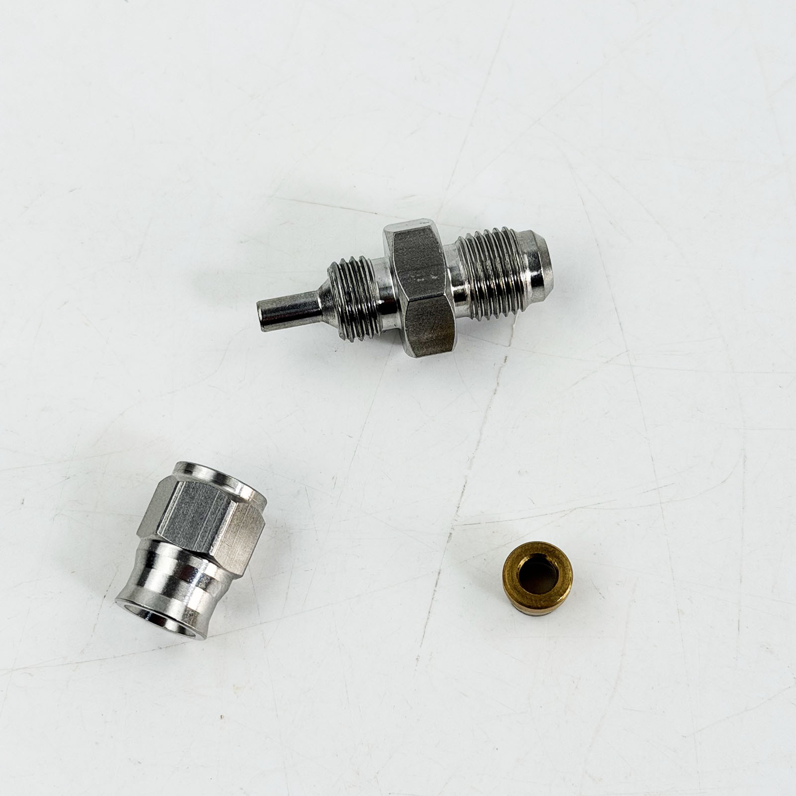 An3 Quick-Connect Brake Fitting Stainless Steel Modified Steel Hose Flared/Round Mouth Motorcycle Brake Hose Connector
