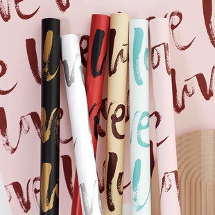 LOVE Feather Paper Valentine's Day Rose Flower Wrapping Paper Waterproof Bouquet Wrapping Paper diy Floriculture