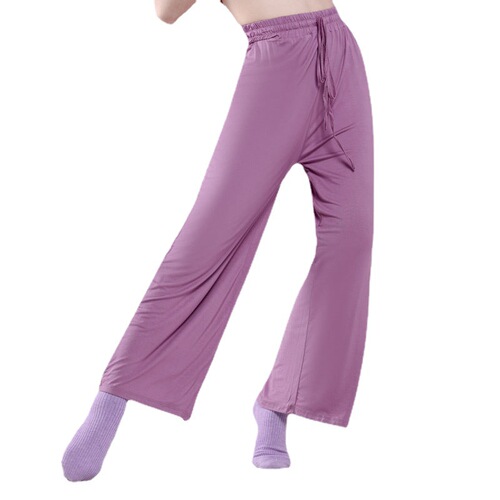 Modest Cloud Straight Leg Wide Leg High-Waist Tapered Drop Elastic Modern Dance Practice Pants Classical Dance Pants Yoga Pants