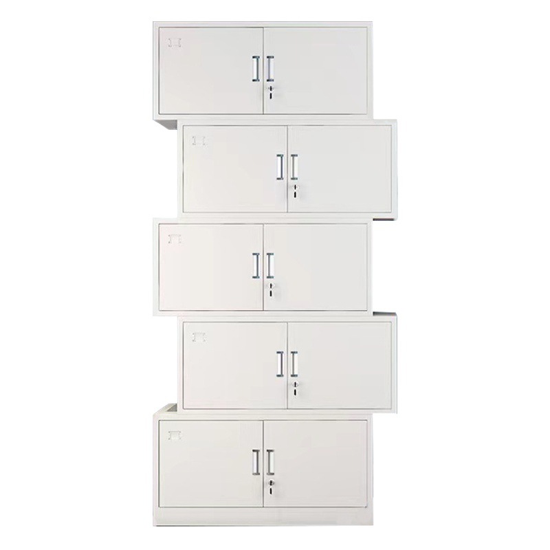 Five-Section Steel File Cabinet with Lock for School Office, Storage Cabinet for Documents, Metal File Storage Cabinet