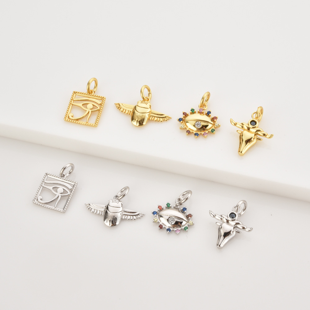 3g Weight 0.05µm-0.08µm Gold Plating Thickness Electroplating Gold Plating Process Pendant Jewelry Making Type 1 Piece 12 * 14mm 8*12mm 925 Sterling Silver Geometric Animal Pendant