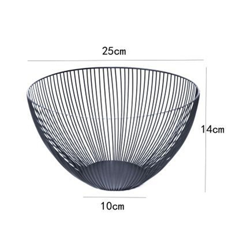 金属フルーツバスケット鉄芸果物皿北欧ins風家庭収納用品スナックバスケット幾何学収納バスケット|undefined