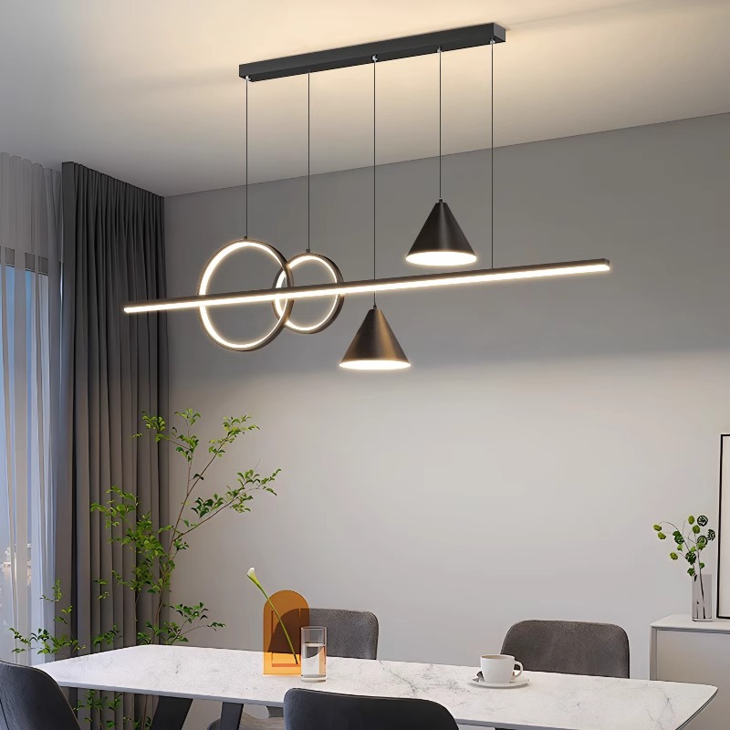 Candelabro de restaurante Lámpara de Zhongshan de lujo ligero, diseño minimalista moderno, comedor, bar, isla, mesa de comedor, lámpara, nuevo 2025