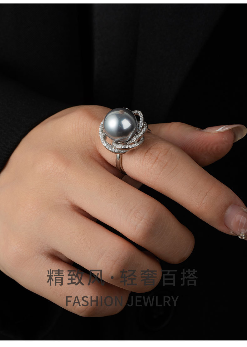 时尚巴洛克风鸟巢开口戒指小众设计冷淡风食指戒新品i