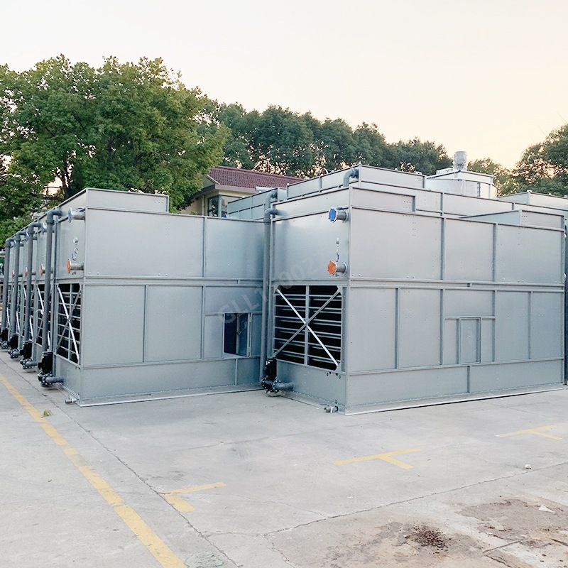 复合式方型闭式水塔强硫酸铵冷却全封闭式热浸镀锌钢塔设备耐腐蚀