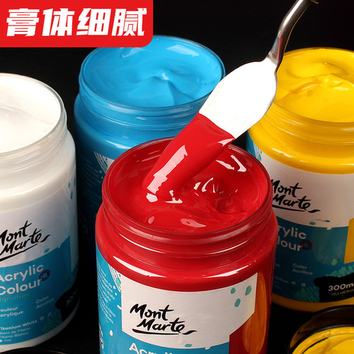 Montmartre acrylic paint set 48 colors large bottle waterproof wall paint 300ml institutional studio acrylic paint