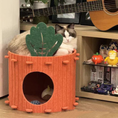 毛毡猫窝四季通用立式猫抓板窝猫屋新型猫别墅多层树洞猫咪躲避屋