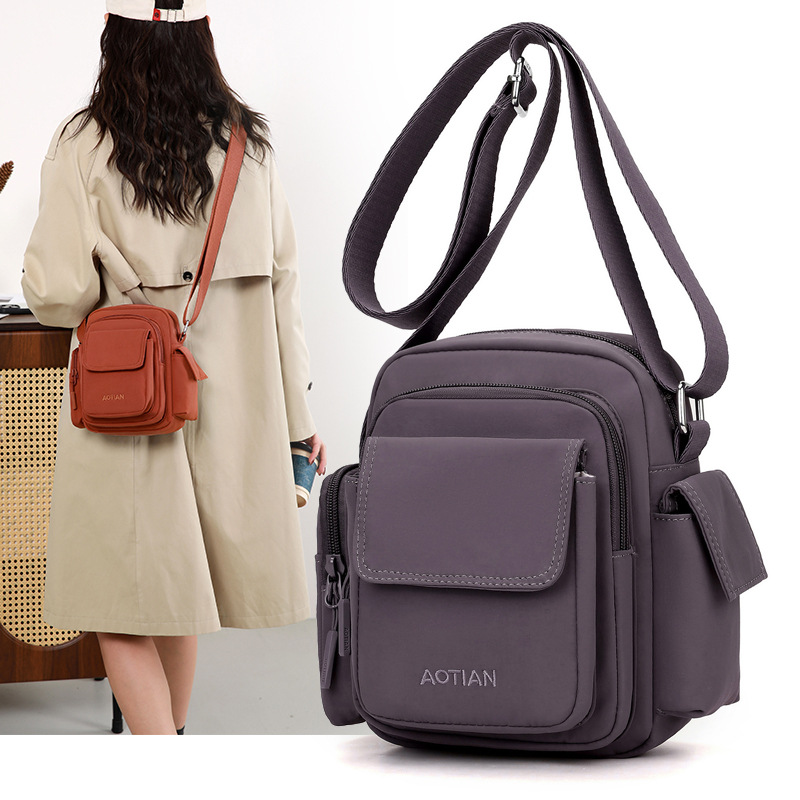 男女同款2025新款轻便尼龙布包百搭单肩包时尚休闲斜挎包大容量