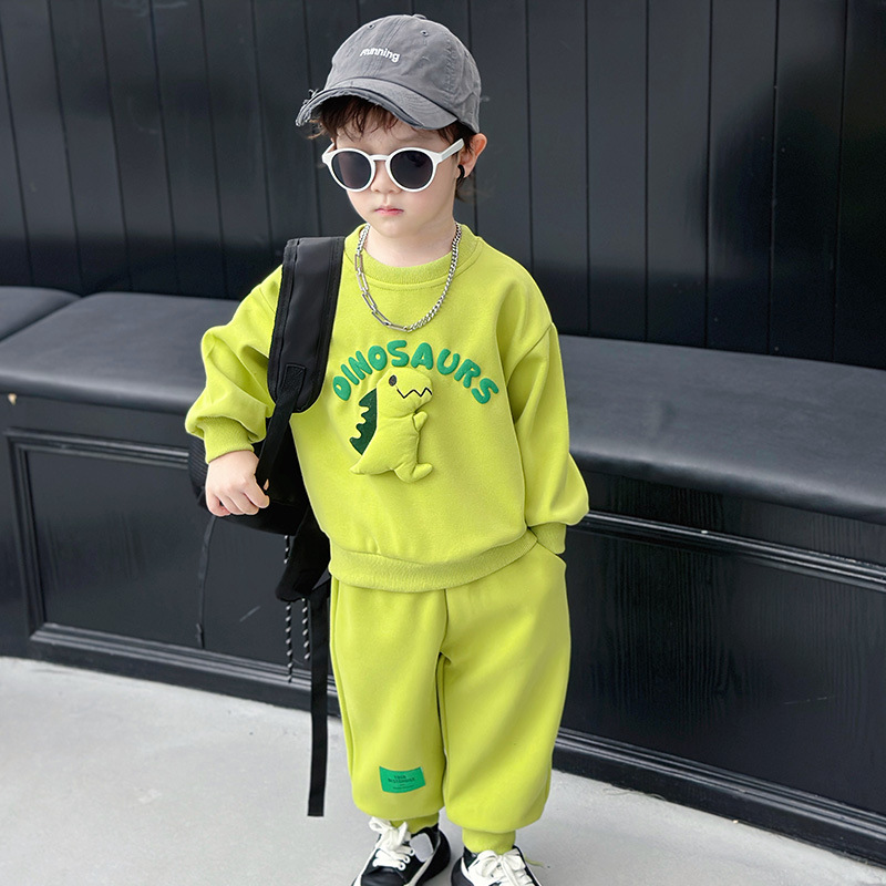kids'clothing Small and medium children casual loose fashionable suit trend two sets_voghion.com