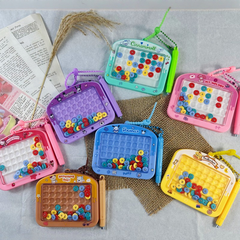 Niños laberinto de juguetes magnéticos lápiz de dibujo magnético control de pluma inteligente entrenamiento de concentración colgante llavero