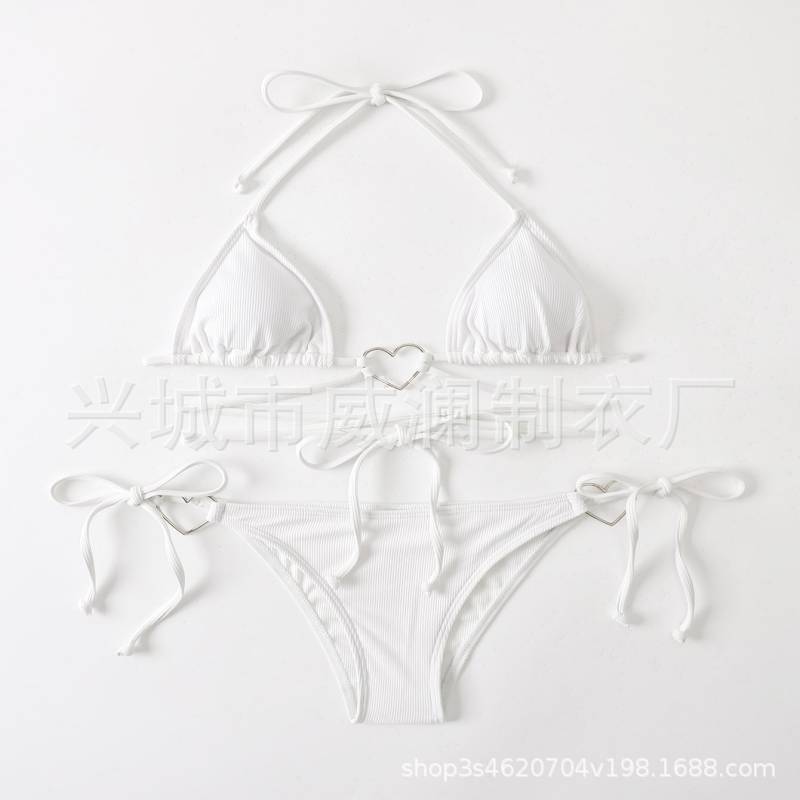 2023 nuevo traje de baño dividido mujer sexy bikini natación correa amor accesorios Bikini