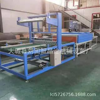 全自动木门板暖气片热收缩膜包装机 大型双边封封切包装机流水线