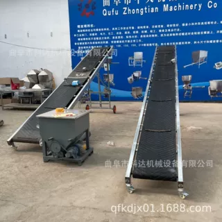 600带宽6米长简易折叠式皮带输送机 可手摇升降式皮带输送机